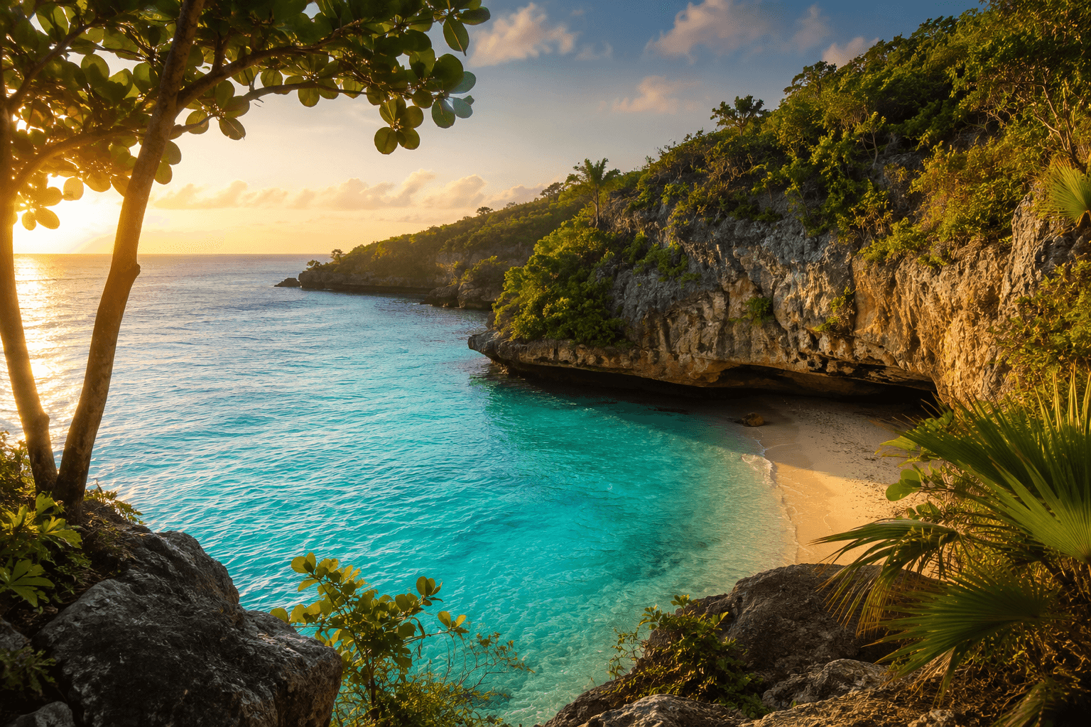 Secluded tropical cove representing Dominican hidden-gem discovery