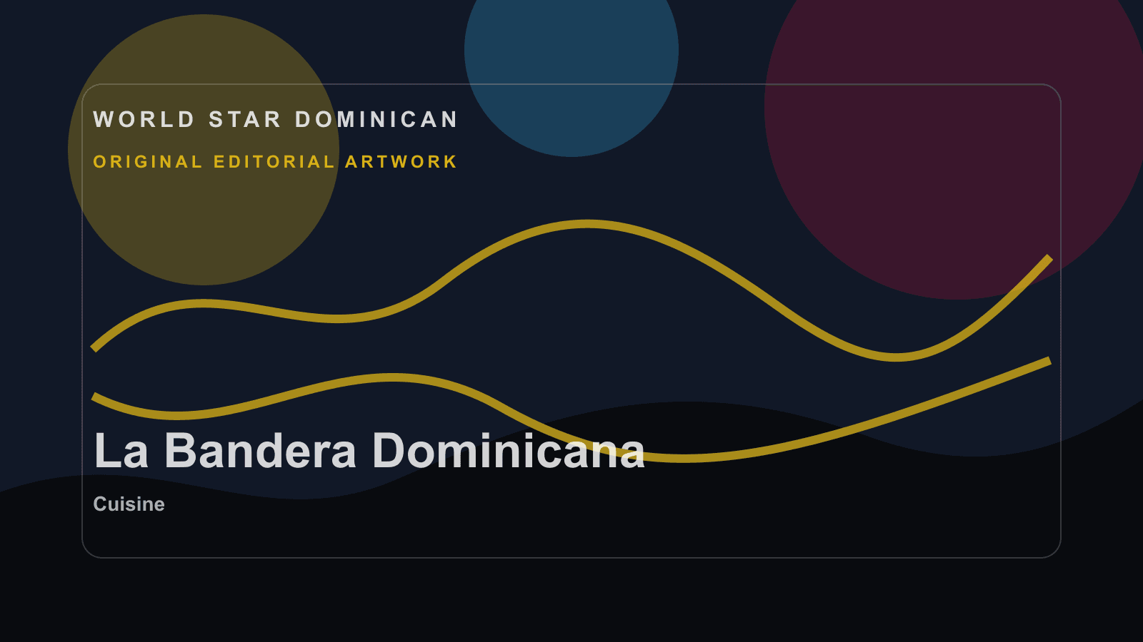 Original WSD editorial artwork for La Bandera Dominicana.