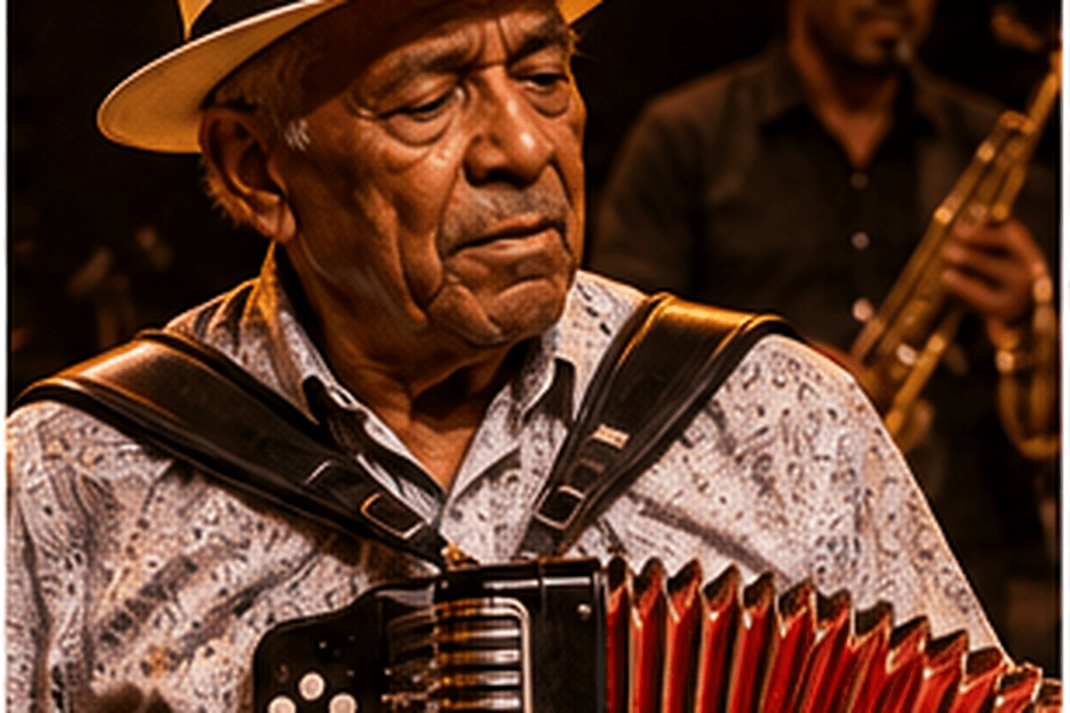 WSD editorial artwork depicting Rafaelito Román in a performance setting.