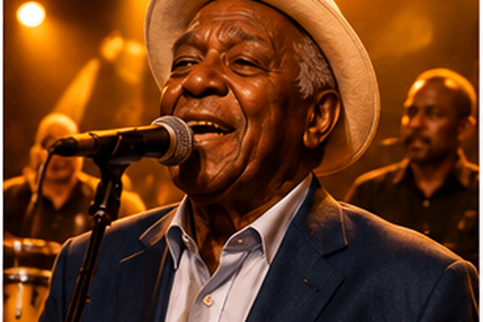 WSD editorial artwork depicting Cuco Valoy in a performance setting.
